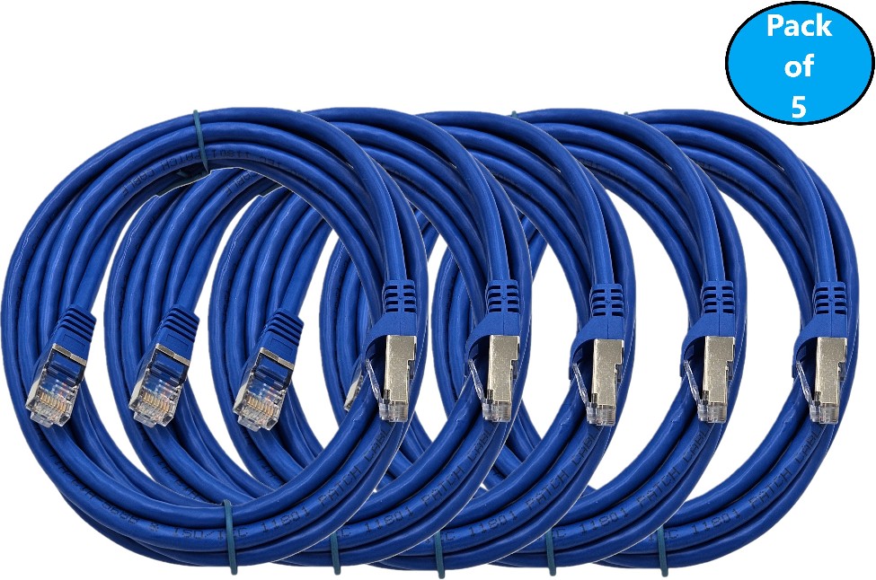CAT 7 10-ft 26 CAT 7 4 Communications multipurpose Blue Data Cable Bag