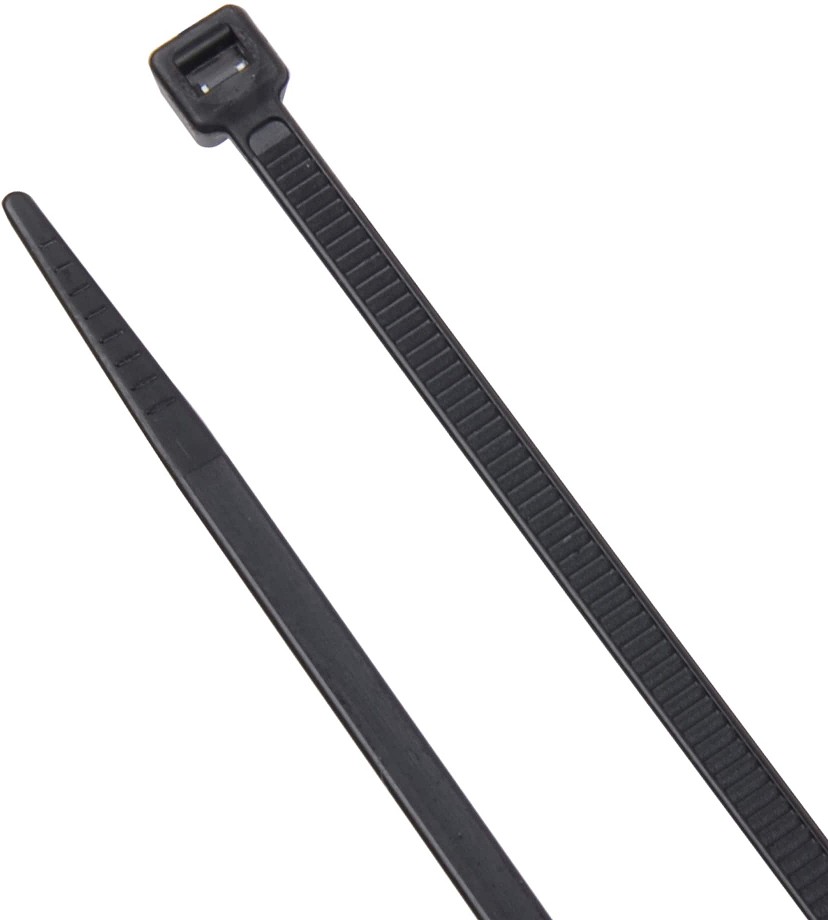 8-in Nylon Zip ties Black with UV Protection ( 50 -Pack)