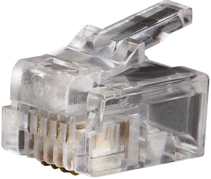 Modular Telephone Plugs RJ11 6P4C, 25-Pack