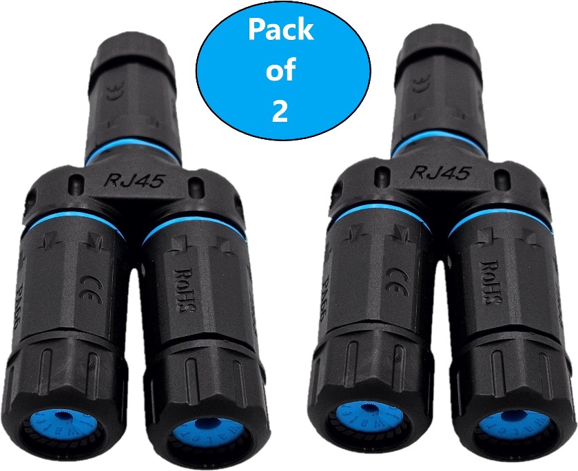 2 -Pack Cat7 RJ45 In-line coupler