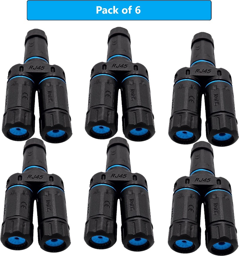 6 -Pack Cat7 RJ45 In-line coupler