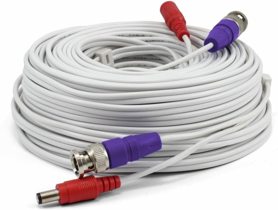 Extension Cable 100-ft RG59 White Coaxial Cable