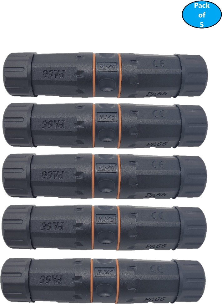 5 -Pack Cat6a RJ45 In-line coupler