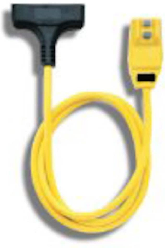 Right Angle GFCI Tri-tap 100-ft 12 / 3 3 Prong Yellow Indoor/Outdoor SJEOW Heavy Duty General Extension Cord