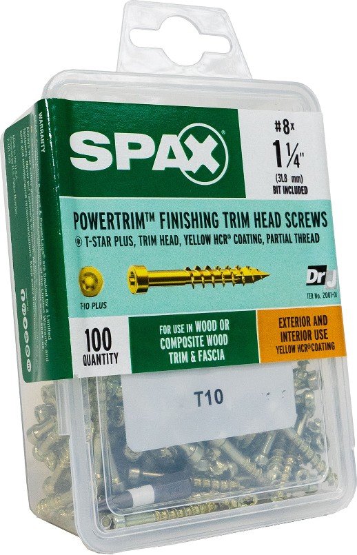 PowerTrim #8 x 1-1/4-in Double-barrier Exterior Trim screws ( 100 -Per Box )