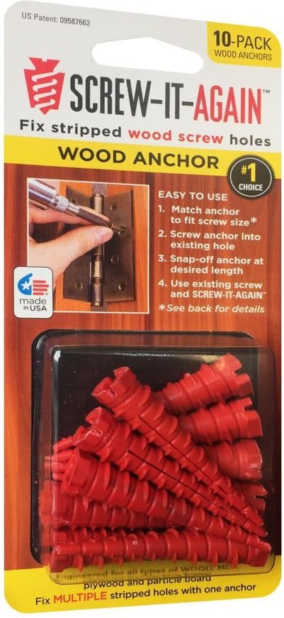 Red Anchors 10PK wood anchors Kit