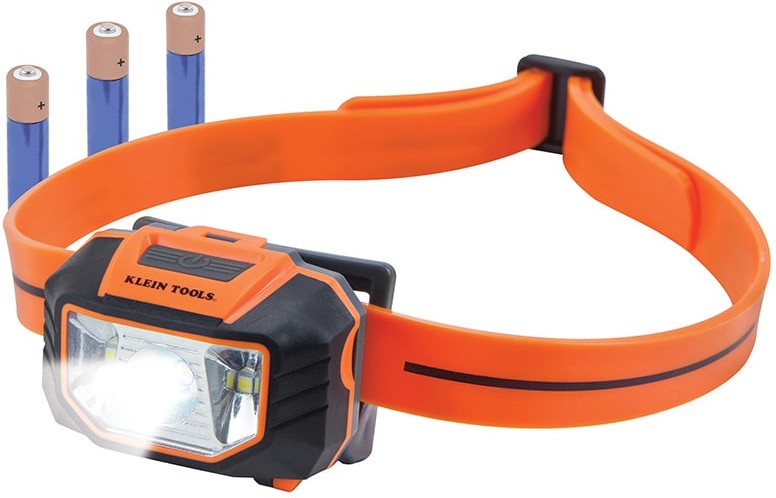 LED Headlamp with Silicone Hard Hat Strap
