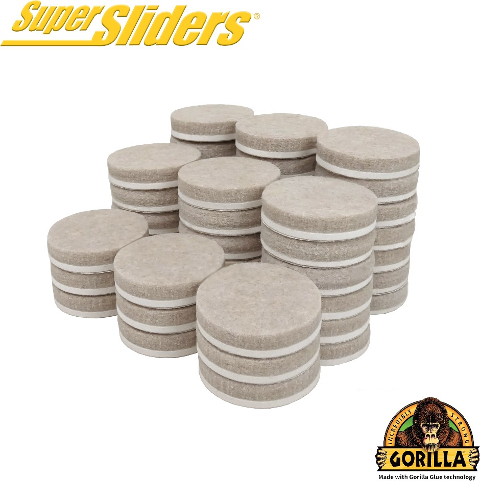 48 -Pack 1-in Beige Round Felt furniture pads