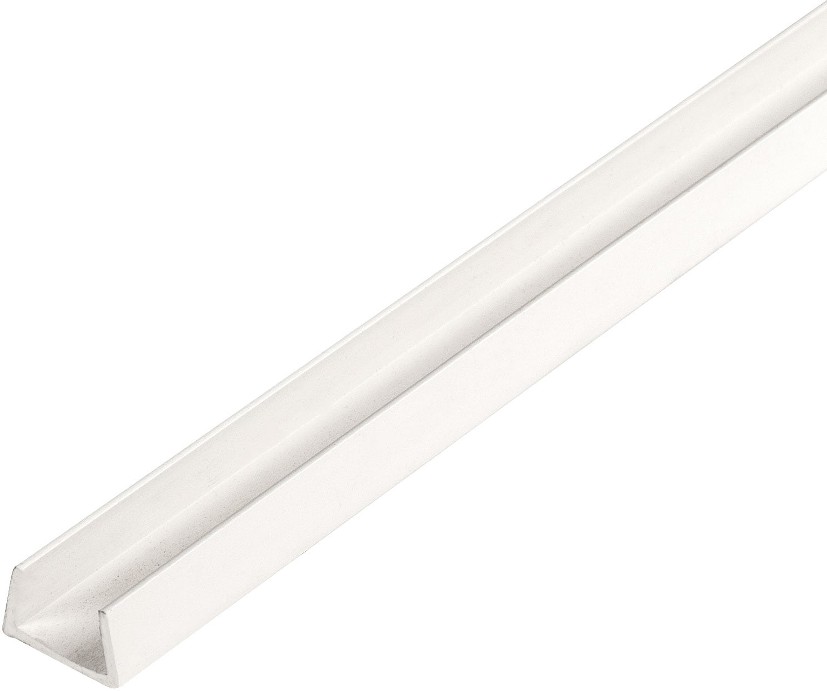 White 3/8-in Rigid PVC Plastic U-Channel/C-Channel 36-in Lengths (Pack of 4)