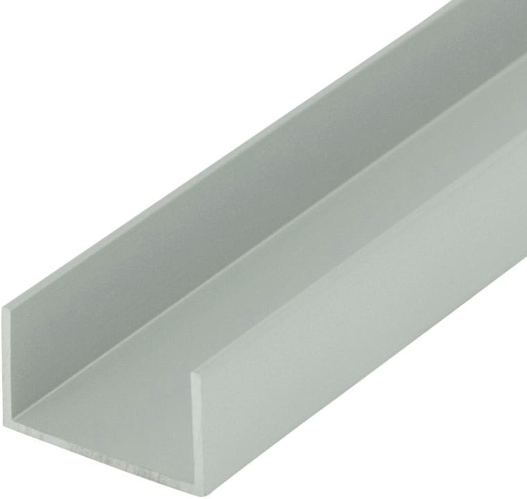 Satin Finish 3/4-in Inside Dimension Aluminum U-Channel 46-in Length (Pack of 3) C-Channel