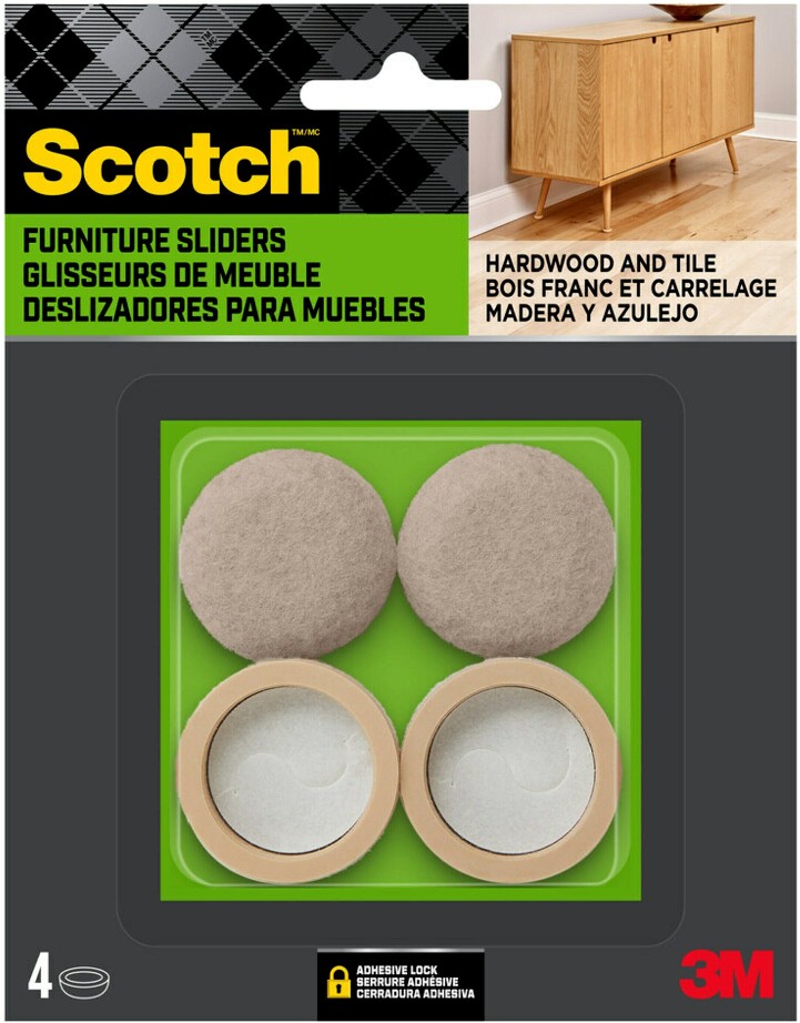 4 Round Felt pad cups
