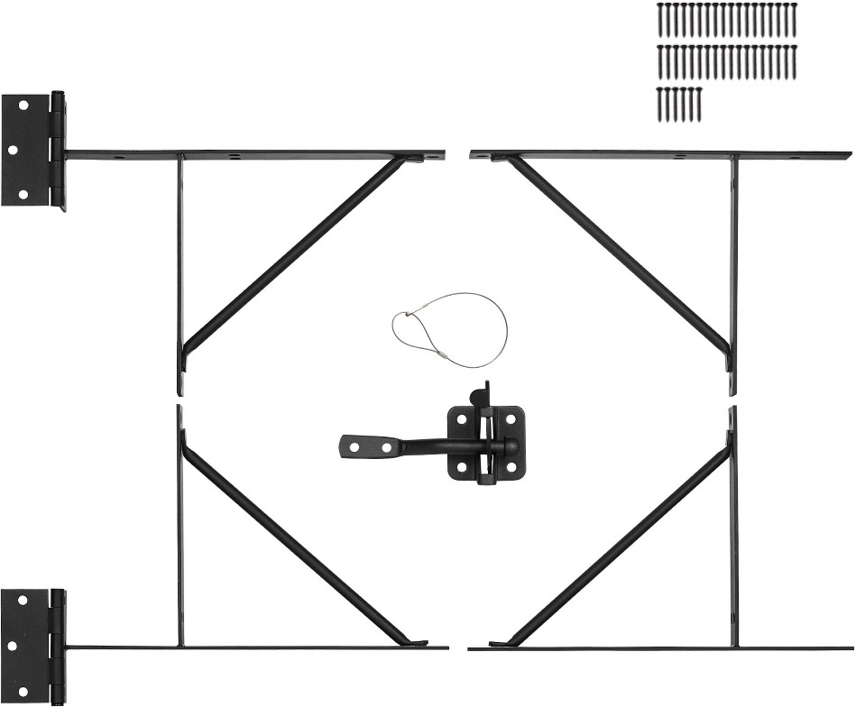 Gate Corner Brace Bracket Kit 12-in Iron Gate frame kit