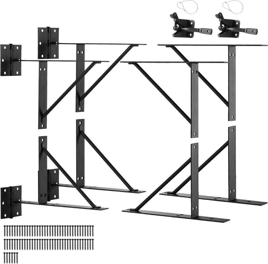 Gate Corner Brace Bracket Kit 2 -Pack 12-in Iron Gate frame kit