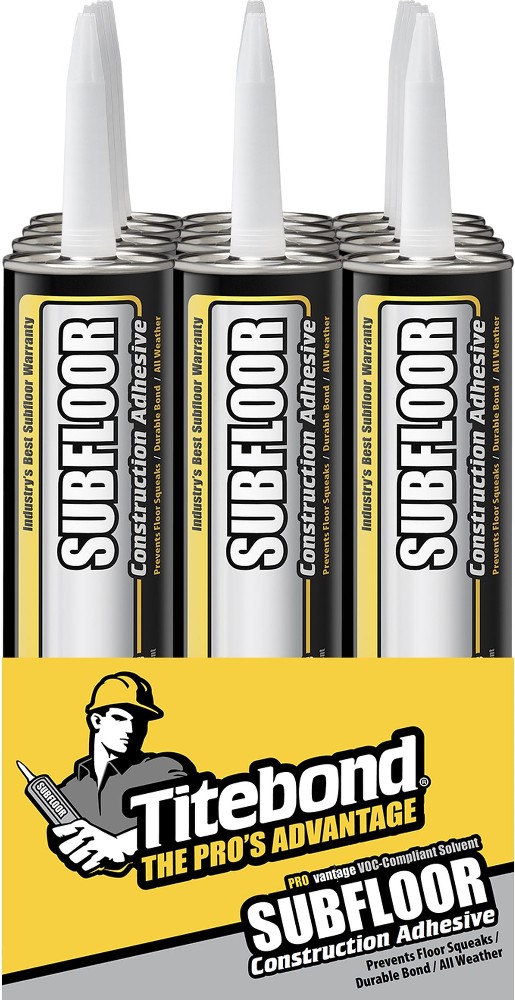 PROvantage Subfloor PROvantage Polymer-based Brown Subfloor Interior/Exterior Construction Adhesive ( 10-fl oz Fluid Oz) 12 -Pack