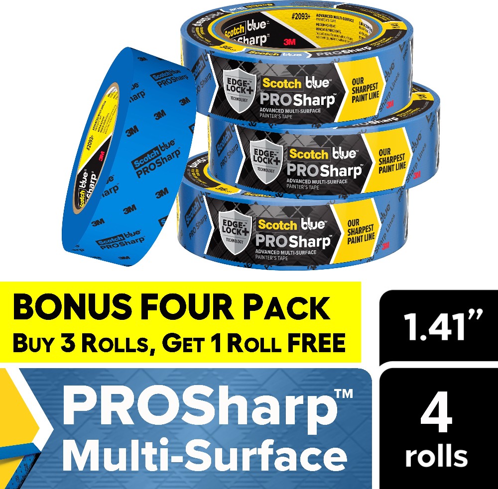 PROSharp Buy 3 Rolls Get 1 Roll Free Bonus 4 -Pack 1.41-in x 60 Yard(s) Painters Tape