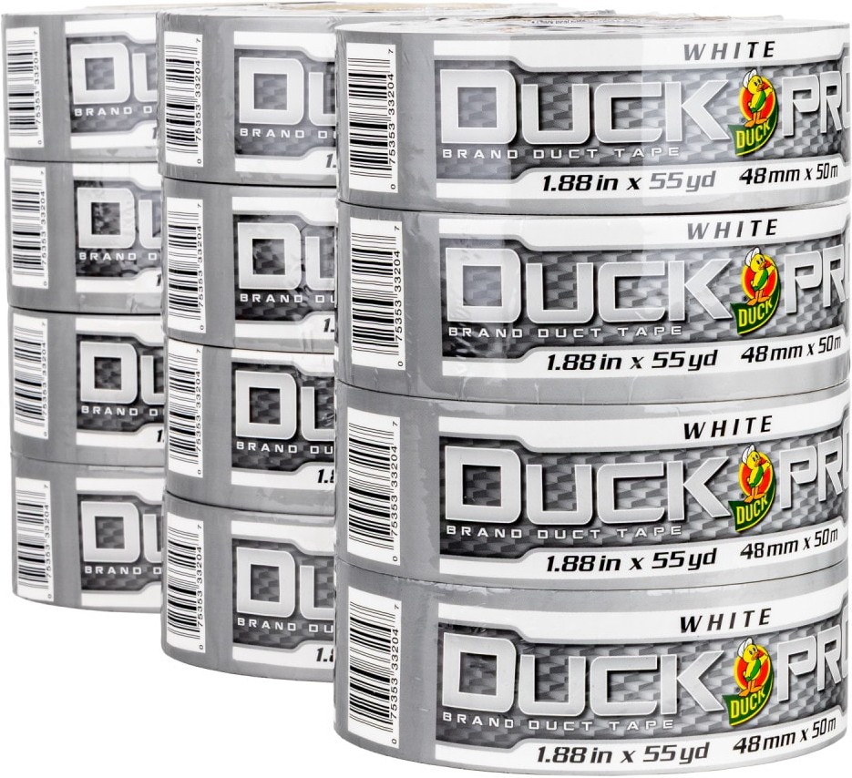Pro White Duct Tape 1.88-in x 55 Yard(s) 12 -Pack