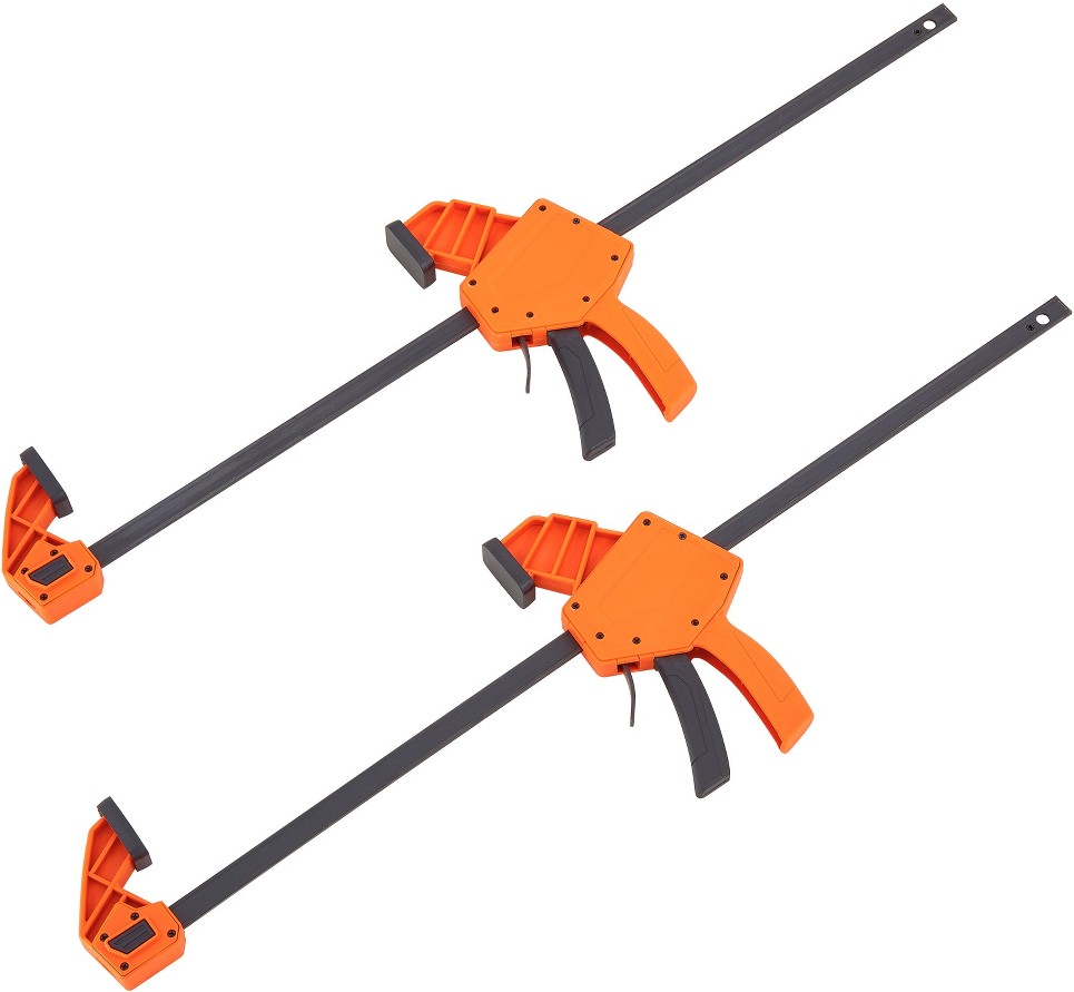 2 -Pack 24-in 24-IN One-Handed F Clamp 300 lbs 300-lb Bar Clamp