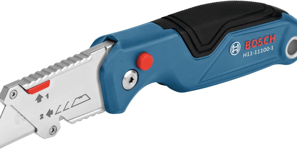 17.5mm 1 -Blade Folding Retractable Utility Knife with On Tool Blade Storage