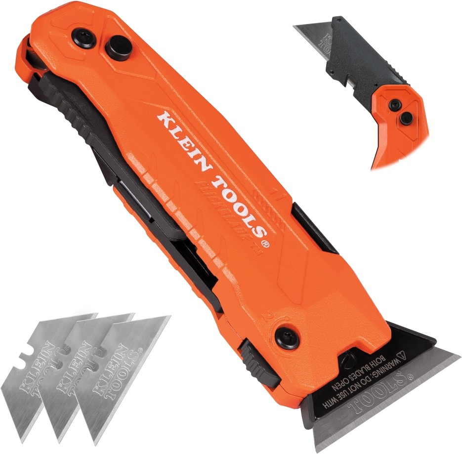 FLICKBLADE 2-in-1 Utility Knife / Scraper with Blade Storage