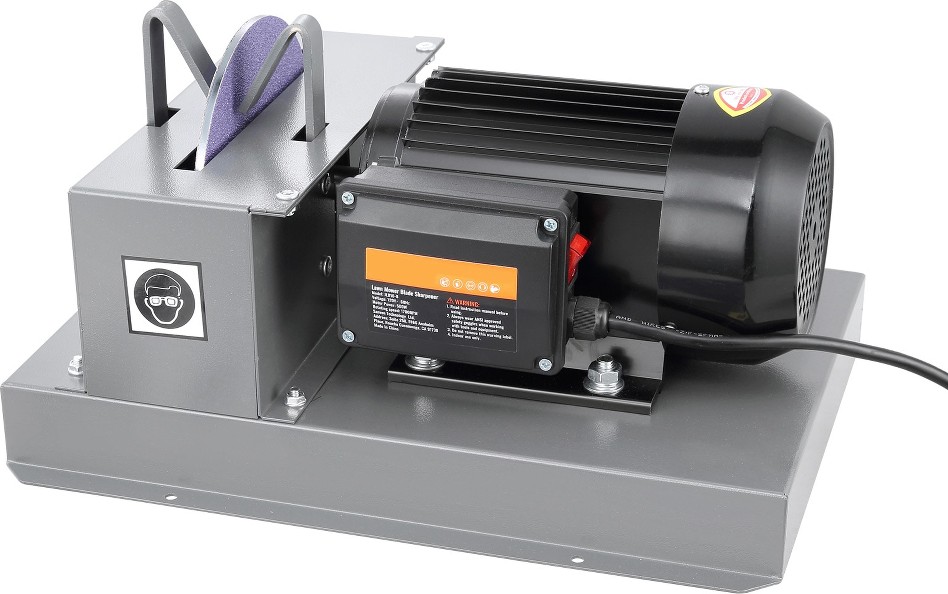 Lawn Mower Blade Sharpener. 2/3HP 500W Lawnmower Blade Grinder with 7-inch Ceramic Grinding Wheel. Bench Blade Sharpening Machine