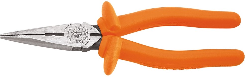 Insulated Long Nose Pliers, Side-Cutting/Stripping