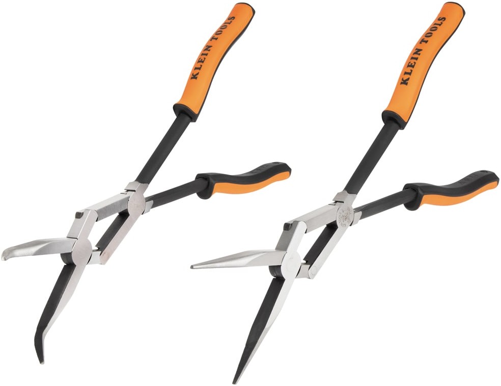 Long Reach Needle Nose and Bent Nose Pliers Set, 13-Inch, 2-Piece
