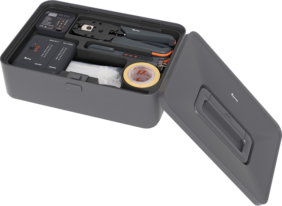 6 -Piece Black Household Tool Set with Hard Case