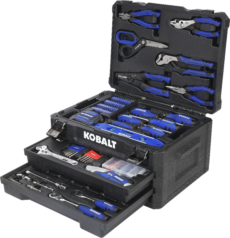 228 -Piece Blue Household Tool Set with Folding Case