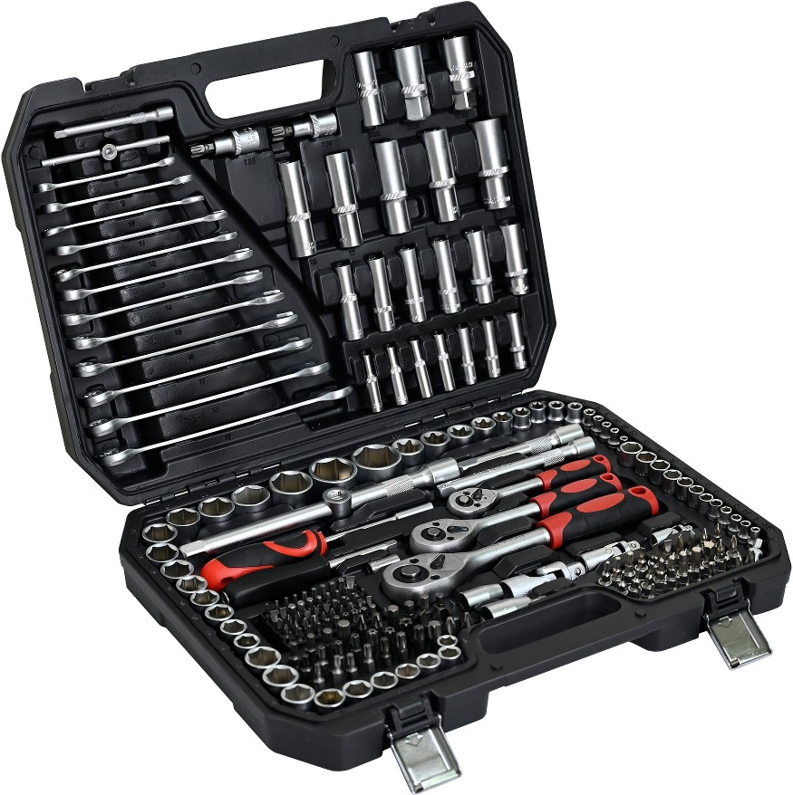 216 -Piece Black Household Tool Set with Hard Case