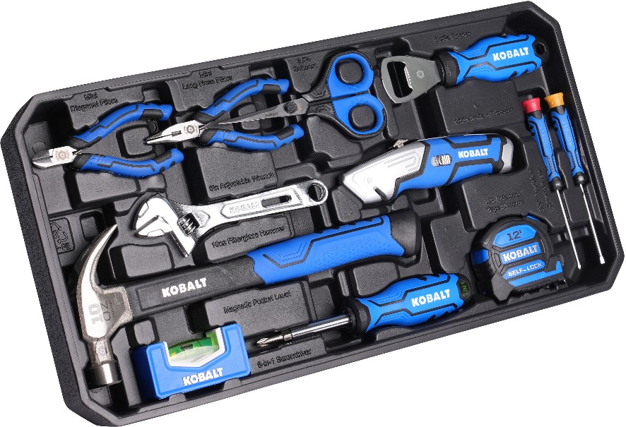 20 -Piece Blue Household Tool Set with Hard Case
