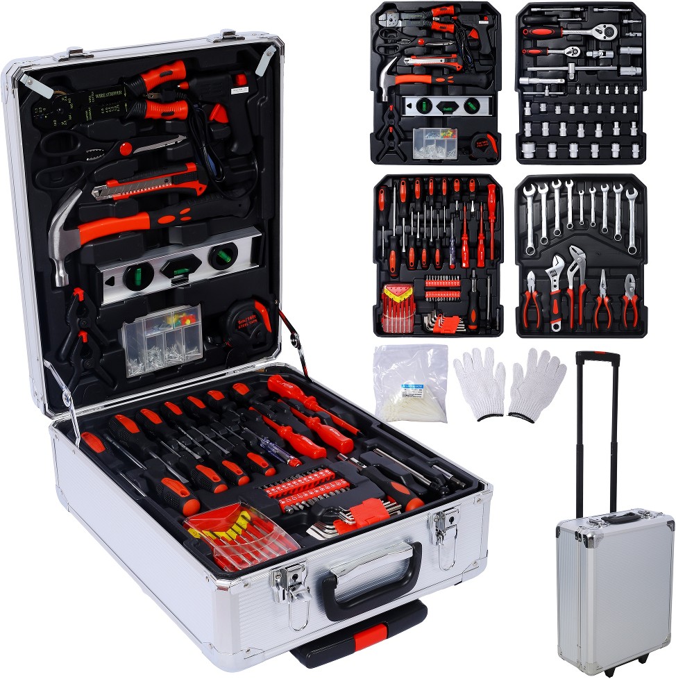 899 -Piece Standard (SAE) and Metric Mechanics Tool Set with Hard Case
