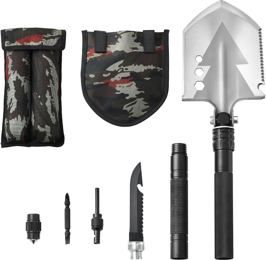 8 Piece Survival Shovel Multi-Tool