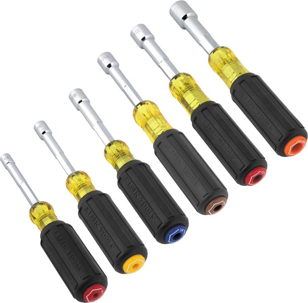 Color-Coded Magnetic Hollow-Shaft Heavy-Duty Nut Driver Set, 6-Piece