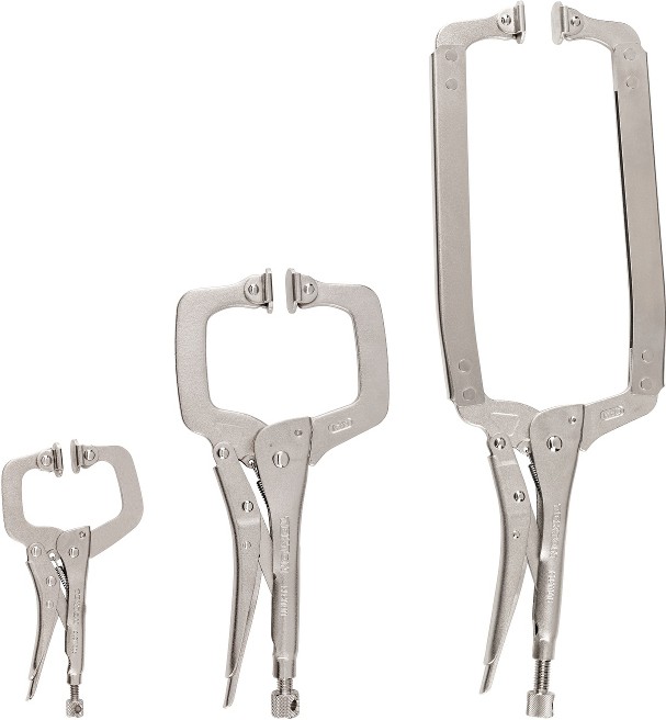 Swivel Pad Locking plier set 3 -Piece