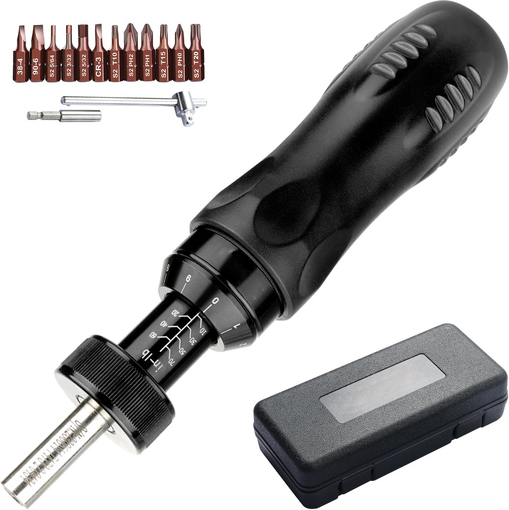 Screwdriver Torque Wrench 12 -Piece 1/4-in 1/4-in Multi-Bit Screwdriver Set