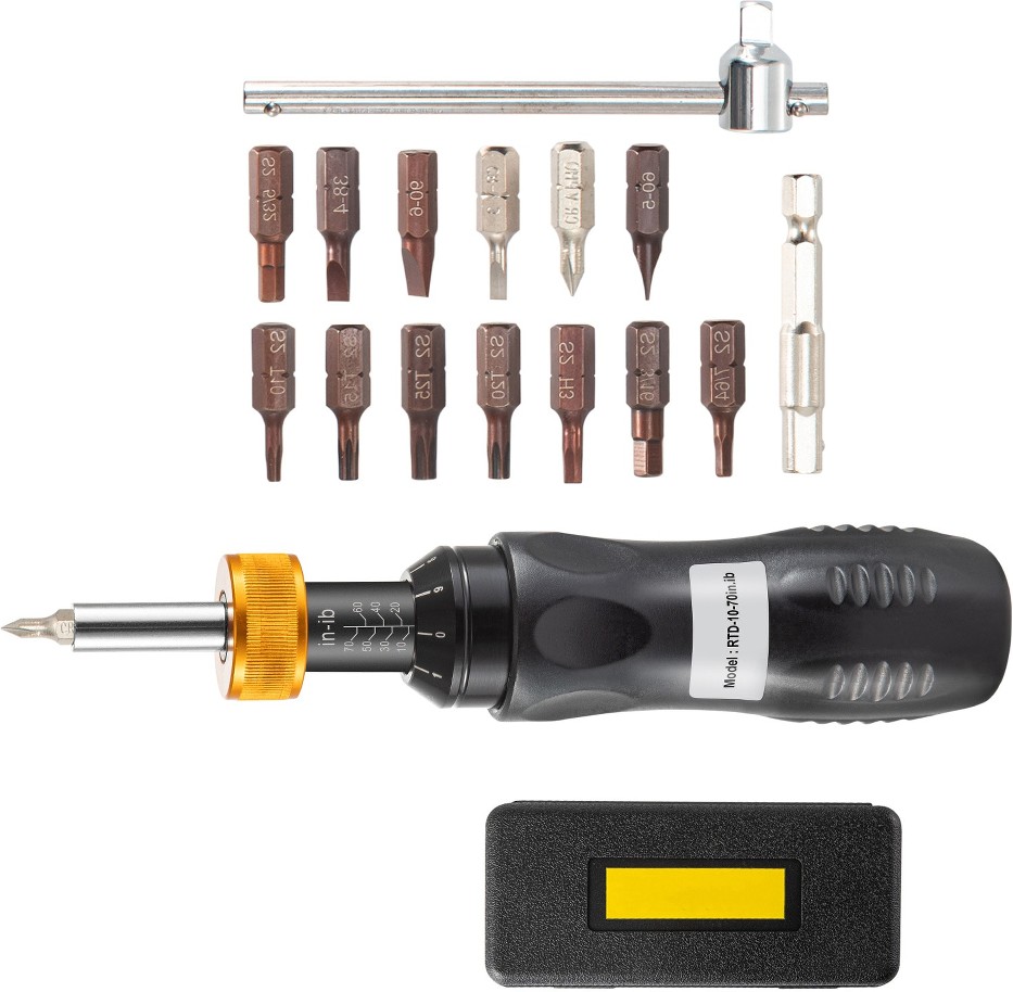 Screwdriver Torque Wrench 17 -Piece 1/4-in 1/4-in Multi-Bit Torque Screwdriver Set
