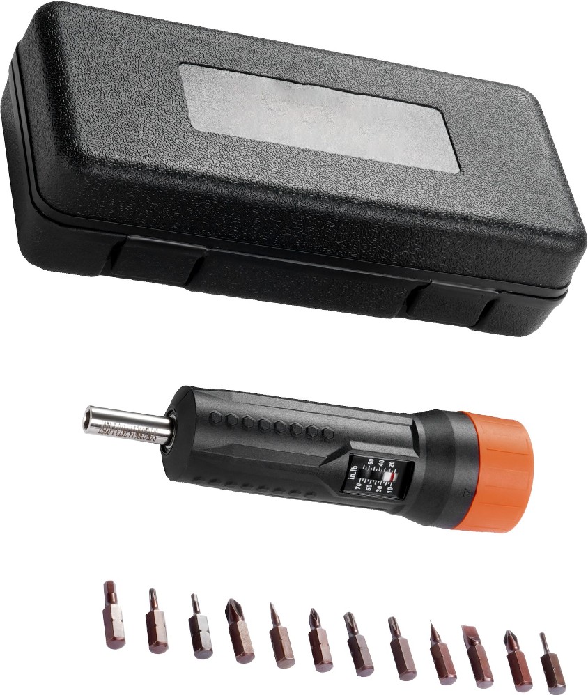 Screwdriver Torque Wrench 12 -Piece 1/4-in 1/4-in Multi-Bit Screwdriver Set