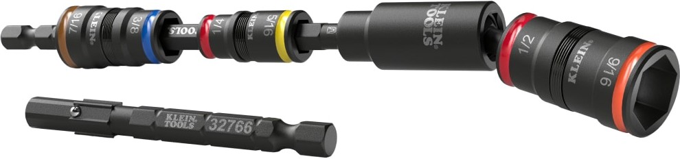 Impact Flip Socket Set With Swivel Adapter, 6 Piece