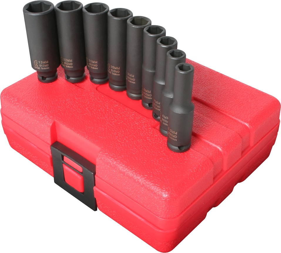 Metric 1/4-in Drive 1/4-in 6-point Impact Socket Set