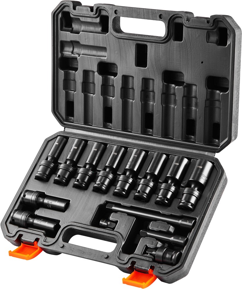 360 Degree Swivel Impact Socket Set 3/8-IN Socket Set 14PCS Deep Universal Metric 10-19mm 6 Point Cr-Mo Alloy Steel