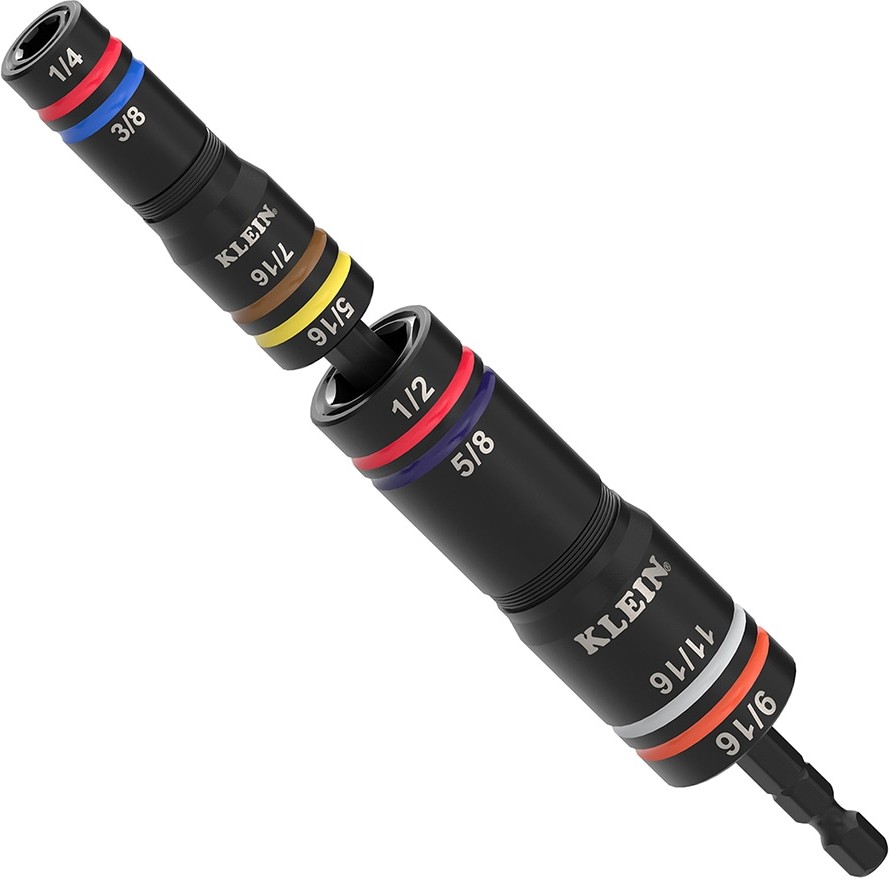 Quad-8 Deep-Well Heavy-Duty Impact Flip Sockets, SAE, 3-Piece