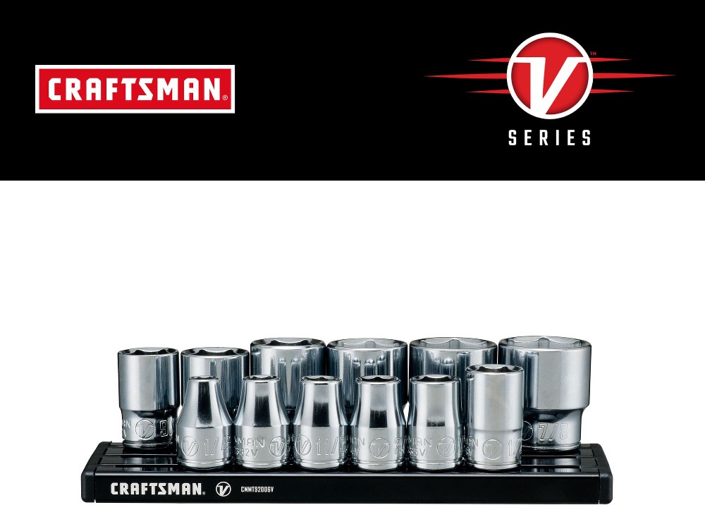V-Series 3/8-in Drive Socket Set 12s