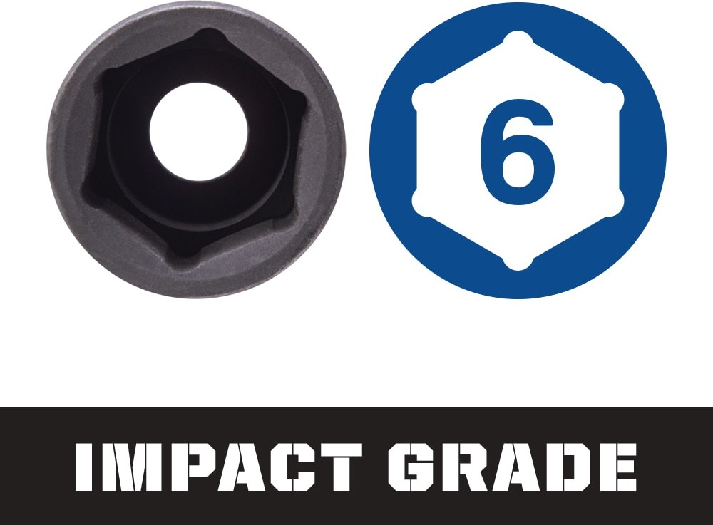 6 -Piece Standard (SAE) 1/2-in Drive Set 6-point Impact Socket Set