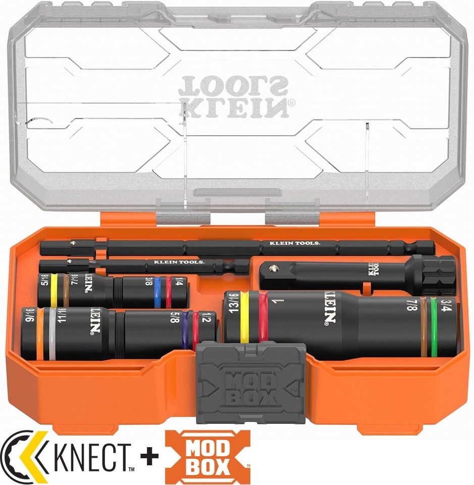 KNECT Quad-12 Heavy-Duty Impact Flip Sockets, SAE, 6-Piece