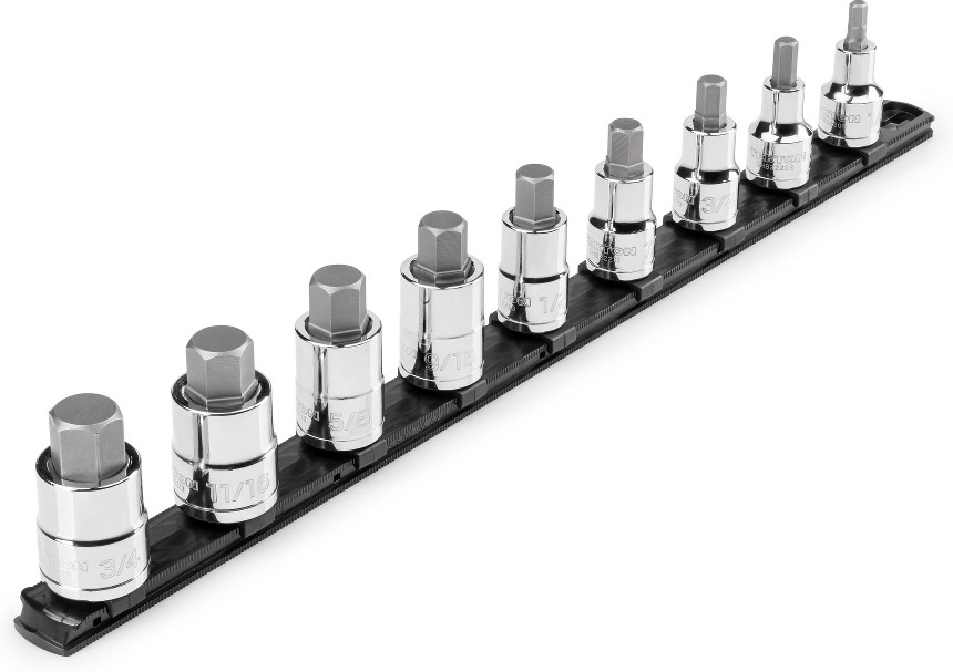 9 -Piece 1/4-in Drive Set Hex Bit Driver Socket Set