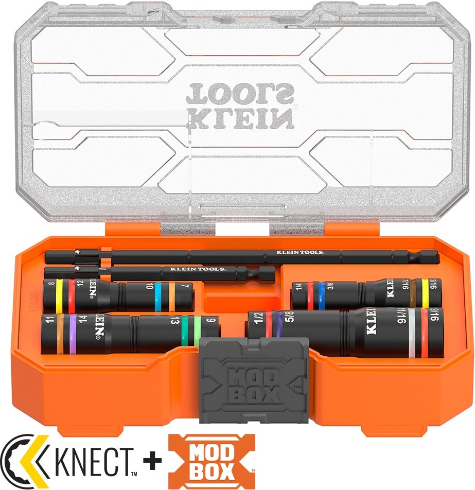 KNECT Quad-16 Heavy-Duty Impact Flip Sockets, SAE and Metric, 6-Piece