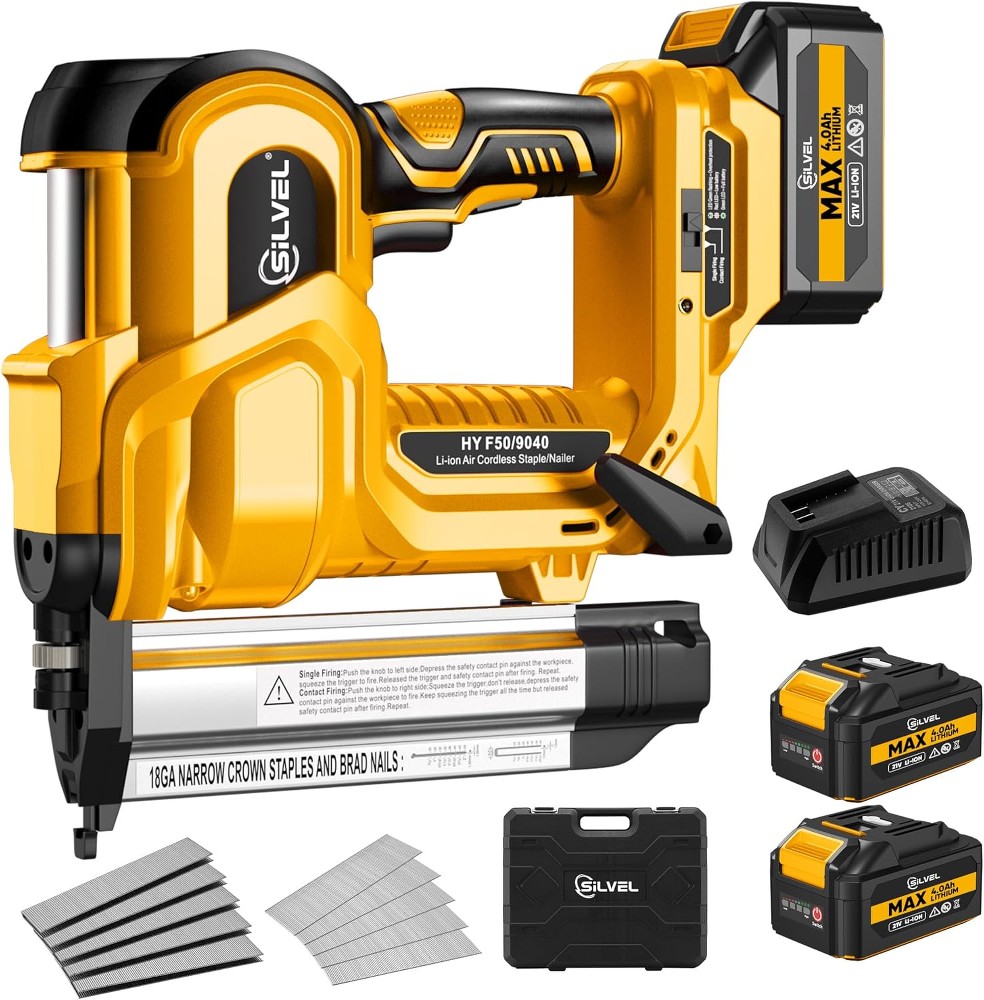 18 Gauge Cordless Brad Nailer 2 in 1 Cordless Nail Gun/Electric Stapler