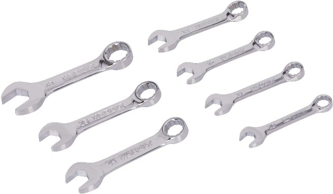 7 -Piece Set 12-point Metric Standard Combination Wrench Includes Hard Case