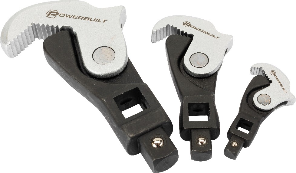 Spring Crowfoot Wrenches 1.12-in Adjustable Wrench Set 3 -Piece