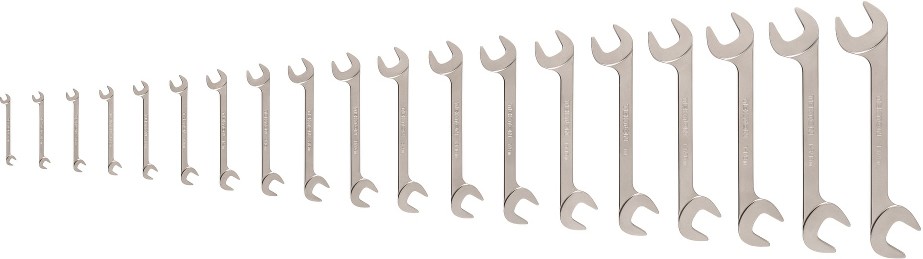 19 -Piece Set Standard (SAE) Angle Open end Wrench (no case)